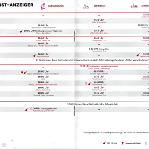 Aktueller Gottesdienstplan
